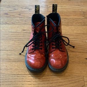Doc Martins orange glitter size 1